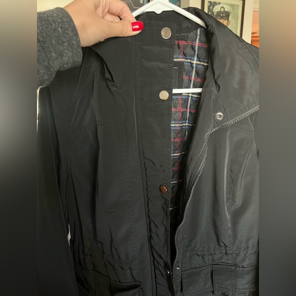 London Fog Womens Zip/Snap Closure Utility Jacket Drawstring Waist Sz Small - Picture 4 of 10